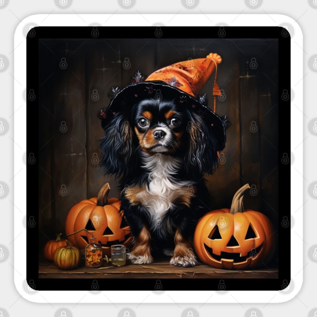 English Toy Spaniel Halloween Sticker by NatashaCuteShop